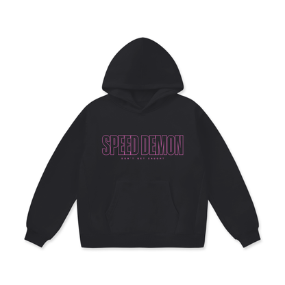DON'T GET CAUGHT Pink Oversized Hoodie 