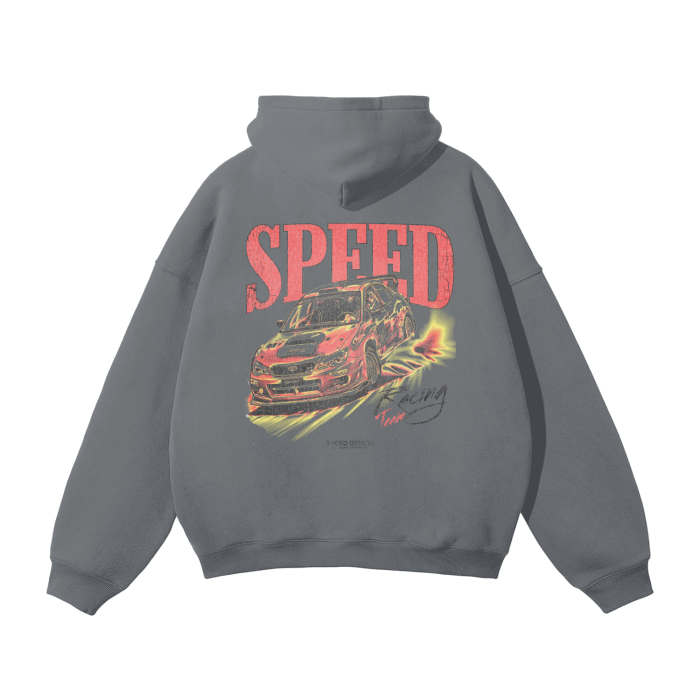 Racing Oversized Fleece Hoodie